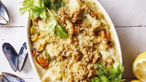 Lasagne bianca met mosselen en venkel