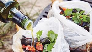 Papillot met bouchotmosselen en chorizo