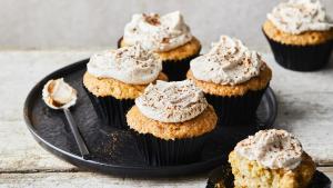 Pompoenmuffins met kaneelmascarpone