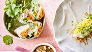 Springrolls met kip en fijne groentjes