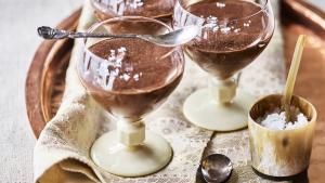 Chocomousse met fleur de sel