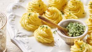 Pommes duchesse met kruidenzout