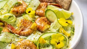 Scampi’s in Mexicaanse groene salsa