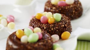 Krokante chocoladenestjes