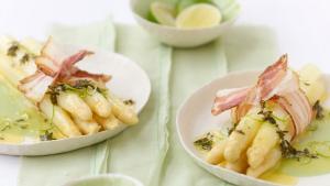 Aspergepakketjes met limoenboter