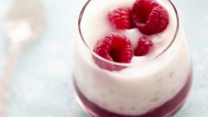 Frambooskokospudding