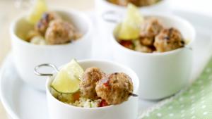 Taboulé met lamsspiesjes