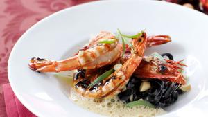 Pasta nero met gamba's