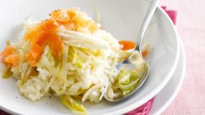 Risotto met witloof en zalm