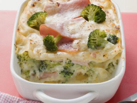 Lasagne met ham en broccoli