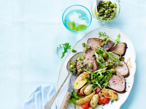 Steak met salsa verde