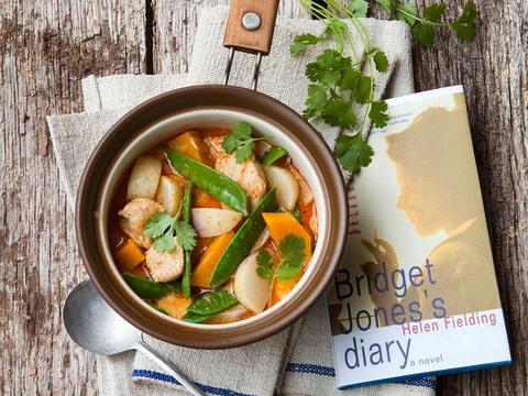 Lichte kalkoencurry volgens Bridget Jones's Diary