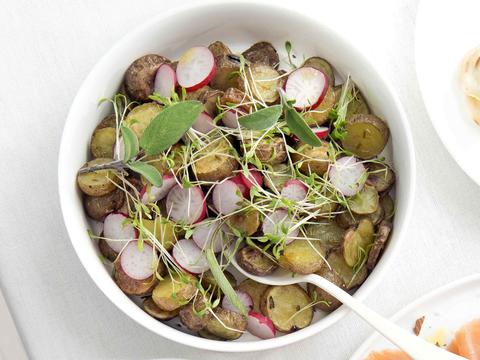 Geroosterde aardappeltjes met salie en venkelzaad