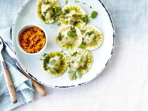 Ravioli met wortel en lamsgehakt