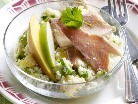 Tabouleh met gerookte forel