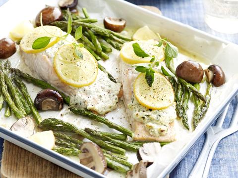 Zalm met roomkaas en citroen