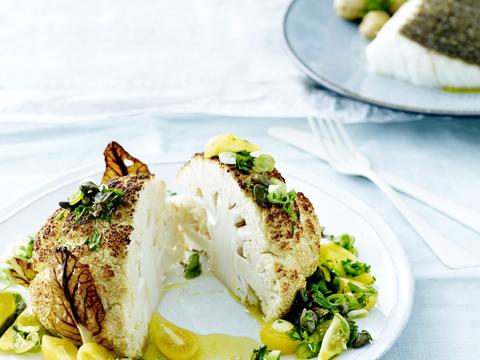 Ovenbloemkool met kabeljauw uit papillot