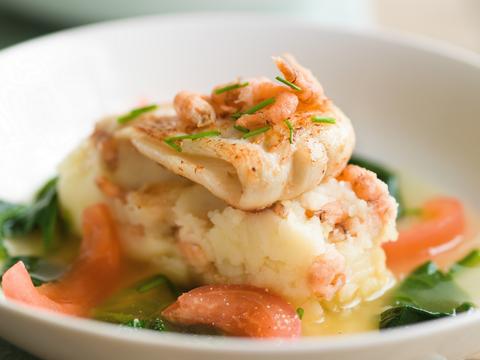 Brandade van garnalen met grietfilet