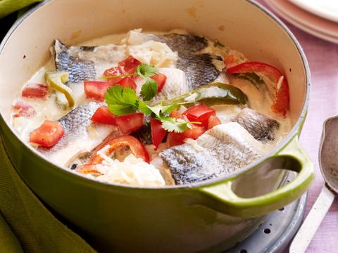 Visstoofpotje met kokosmelk