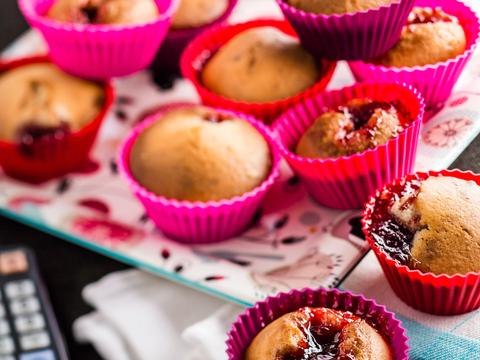 Muffins met confituur