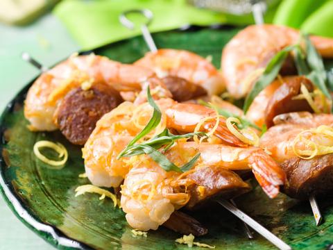 Scampispiesje met chorizo