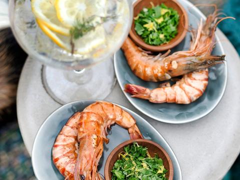 Gegrilde gamba’s met gremolata