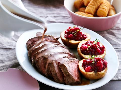 Hertengebraad met grandveneursaus