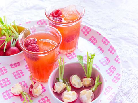 Hendrick's gin met bloedsinaasappel & radijsjes met boter