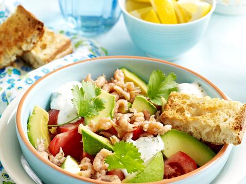 Avocadosalade met garnalen