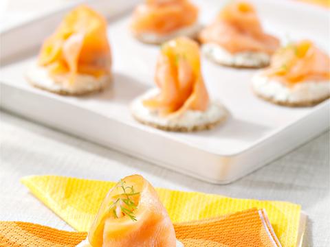Gerookte zalm met dillecrème