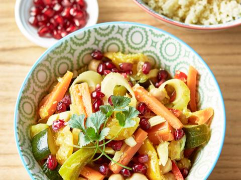 Vegetarische couscous met gekonfijte citroen