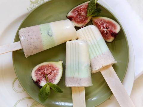 Ijslolly's met vijgen, pistache en vanille