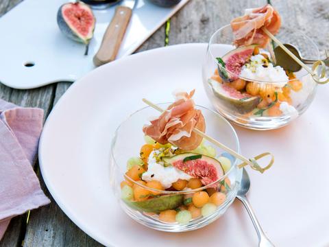 Meloen met parmaham