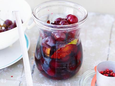 Ingemaakte krieken met peper
