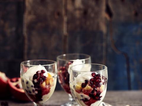 Trifle met granaatappel
