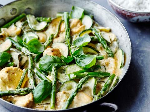 Groene curry met kip
