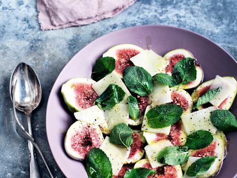 Vijgensalade met pecorino en munt