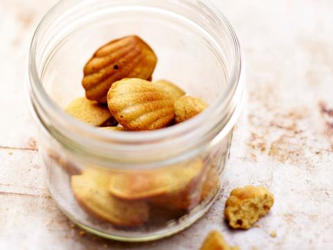 Madeleine met het aroma van groene thee