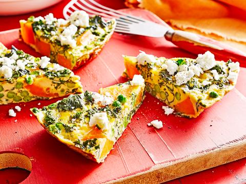 Frittata met boerenkool en zoete aardappel