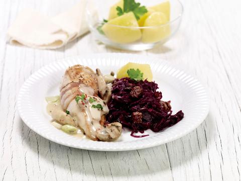 Kipfilets in een spekjasje