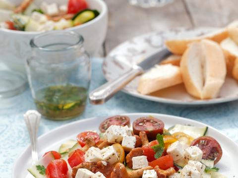 Salade met cantharellen en feta