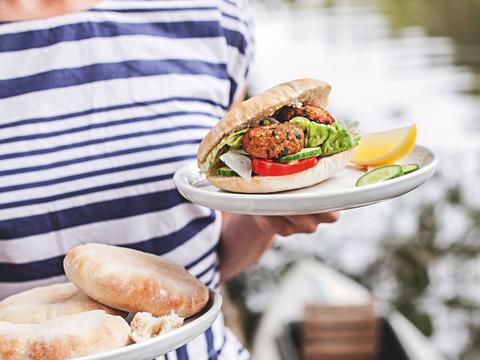 Broodje falafel met sesamsausje