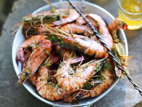 Gamba's met kruidenmarinade