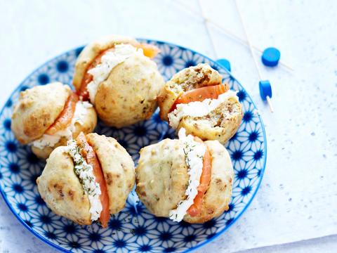 Broodjes met gerookte zalm