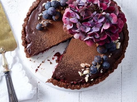 Chocoladetaart met pindakaas