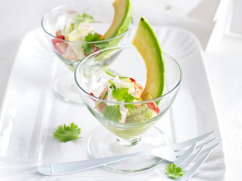 Avocado met kingkrab