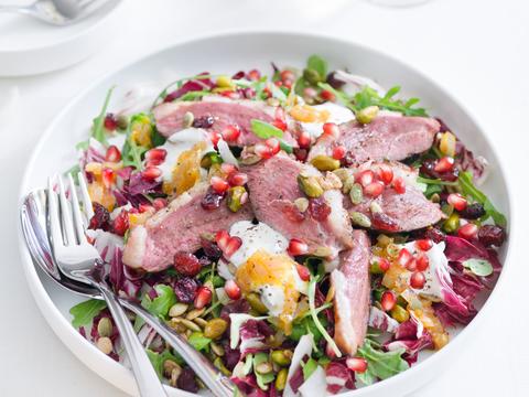 Salade met eendenborst