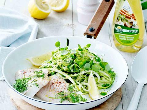 Courgettini met kruiden-citroendressing
