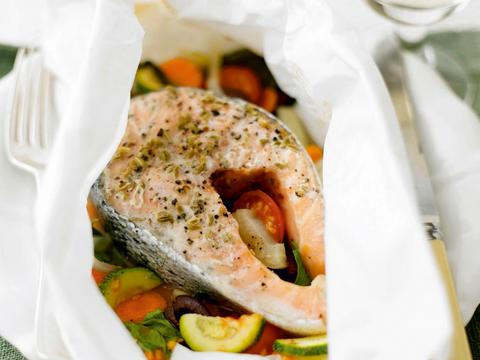 Zalm in papillot