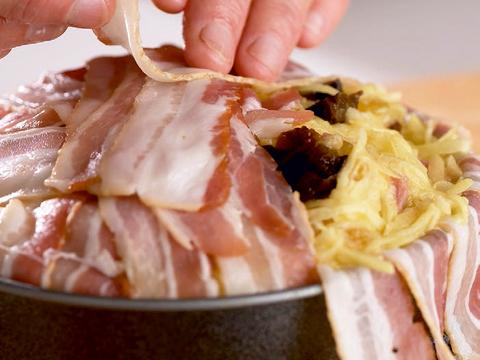 Aardappeltaart met spek